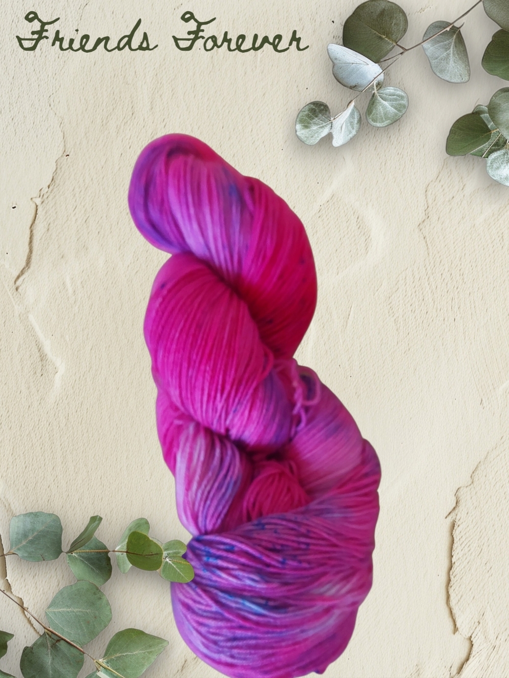 Hand Crafted Fuchsia-Purple Hand Dyed Yarn